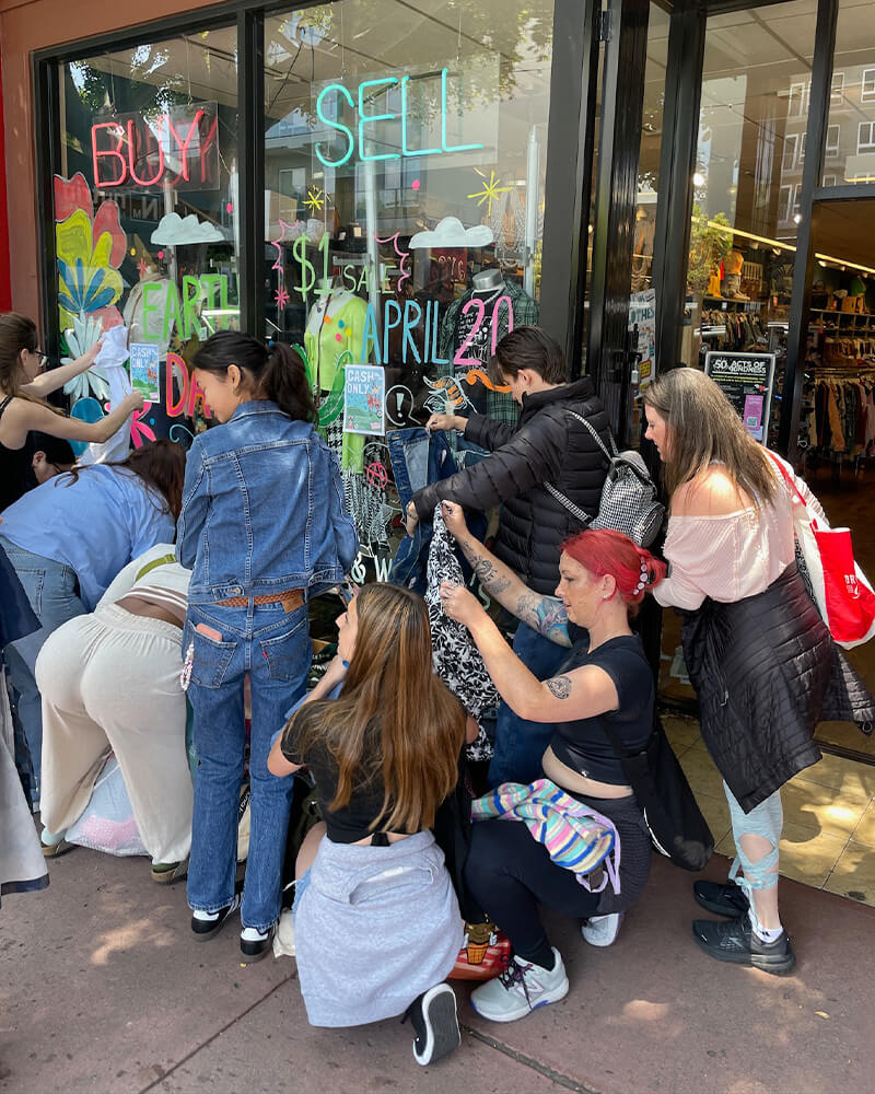 Customers shopping the dollar sale