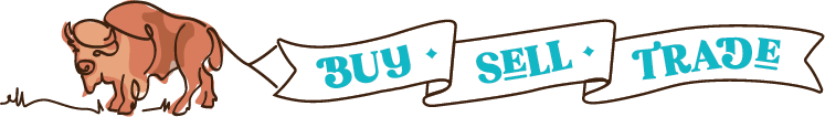 Buffalo & banner reading Buy Sell Trade