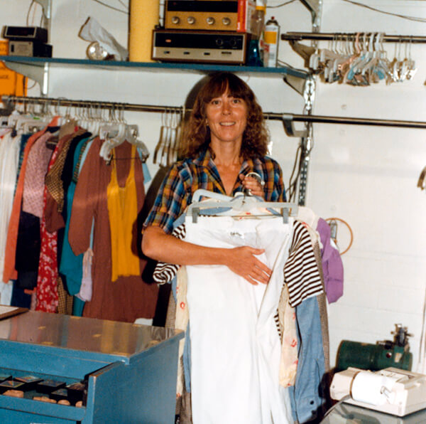 Kerstin with clothes